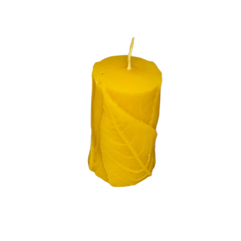 naturalny wosk. Świeca. Liść nr 9